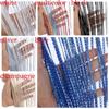 Москитная сетка 100 x 200 см Дверь Окно Блестящий Подвесной Ламбрекен Разделитель Драпировка Нитяная штора с кисточками