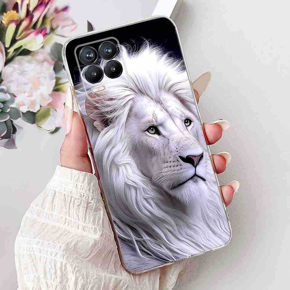 For Realme 8 4G RMX3085 Case Fashion Painted Flowers Soft Silicone TPU Cover For Oppo Realme8 realme 8 6.4" Phone Shell Bumper