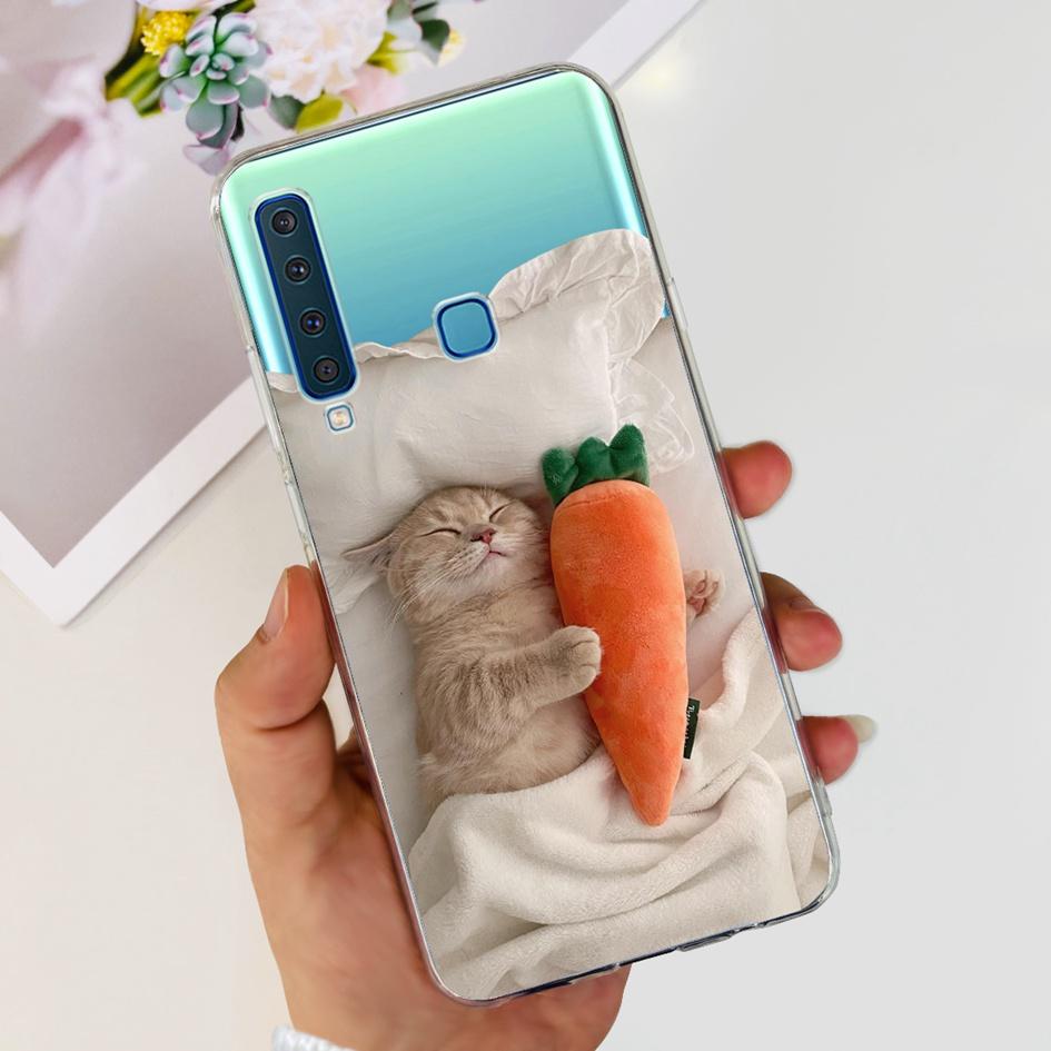 For Samsung Galaxy A9 2018 Case A920 SM-A920F Silicone Cover Popular Flower Clear TPU Soft Phone Case For Samsung A9 2018 Bumper