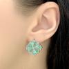Silver Earrings with Natural Emerald 4.03ct (2027638)