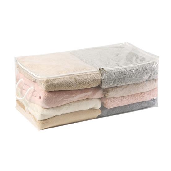 Quilt Storage Bag with Double Zippers Large Capacity Transparent Design Waterproof Easy To Clean Reusable Moisture-proof Storage Bag