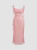 French atmosphere exquisite dress women's collar swinging collar ruffle edge glitter slim and thin long evening dress dress