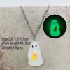 Halloween Earrings 3D Stereo Glow-in-the-dark Ghost Pumpkin Candy Corn Pendant Heart Necklace Jewelry