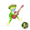 Frog Prince Guitar Decorative Ornament for Garden Balcony Landscape Cute Fun Decoration
