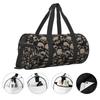 Retro Grunge Skulls Print Travel Duffel Bags Unisex Foldable Waterproof Carry on Luggage Bag Lightweight Yoga Gym Sports Bag