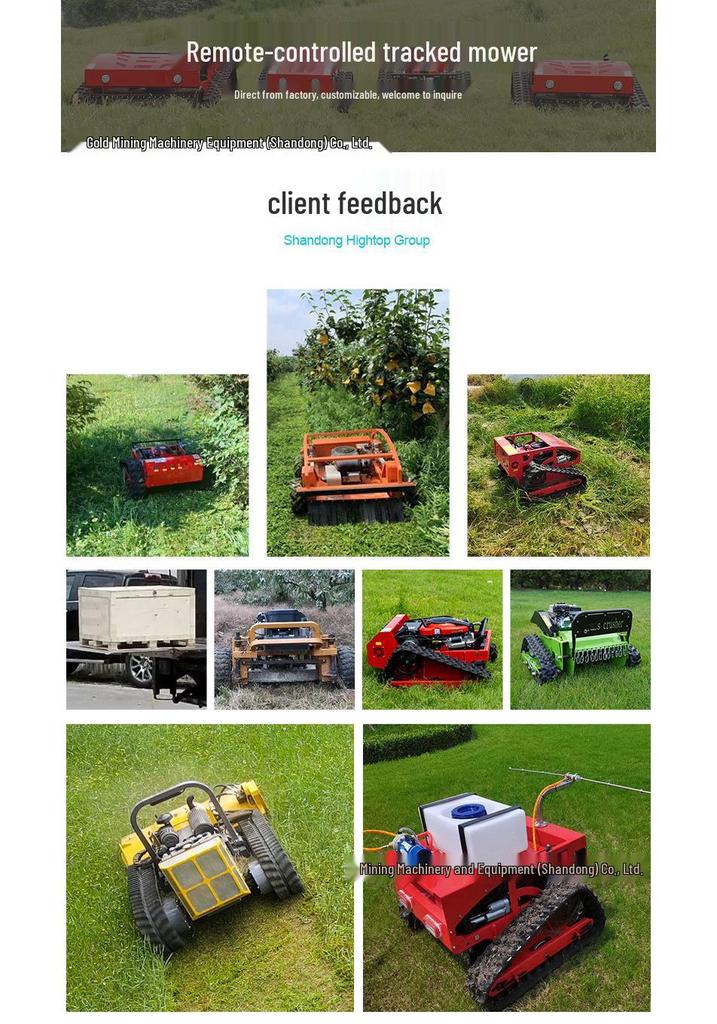 Remote Control Smart Lawn Mower for Complex Terrain and Roadside Weeding