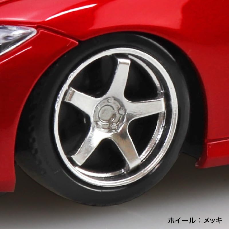 Aoshima Bunka Kyozai Rakupura Snap Kit Nissan RZ34 Fairlady Z Кастомные Колеса Карминно-Красный Пластиковая Модель Kit Co., Ltd. (АОСИМА) 1/32 Нет. 17CU-CR