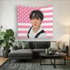 1 шт. SKZ Чанбин Розовый Флаг США Гобелен skz Kpop Настенный Декор Полиэстер Декор Комнаты SKZ Мерч Подарок Фанату Чанбина
