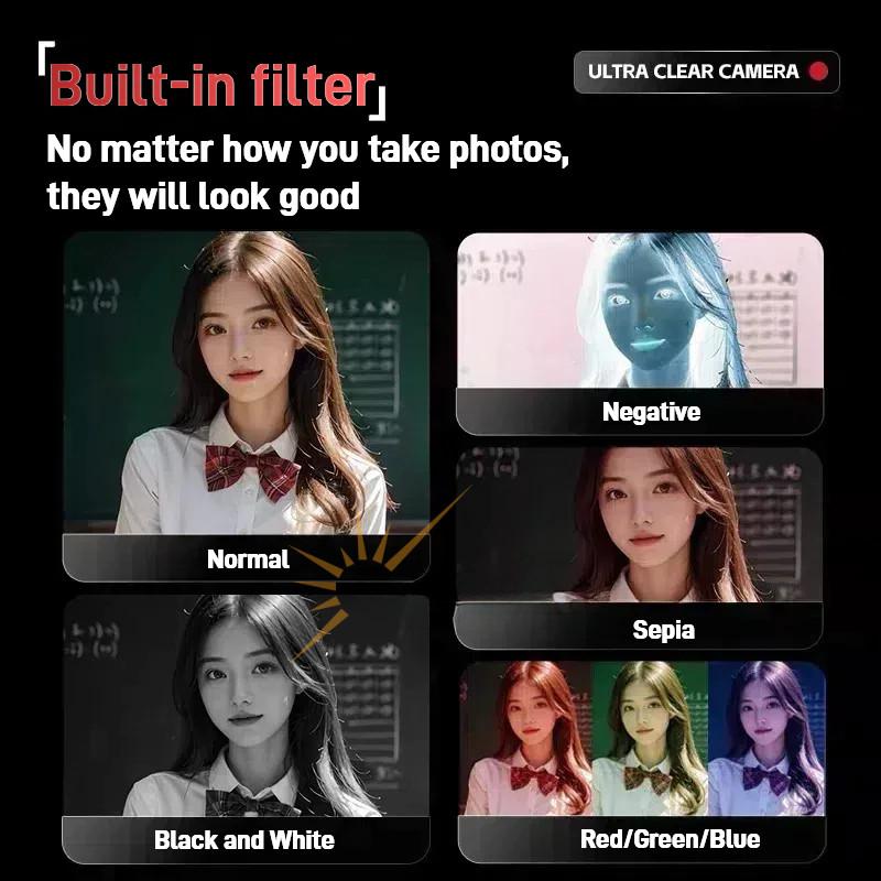 Цифровая камера 64 МП WIFI 4K с откидным экраном 180° Камера для селфи Маленькая портативная 18-кратный цифровой зум VLOG-камера