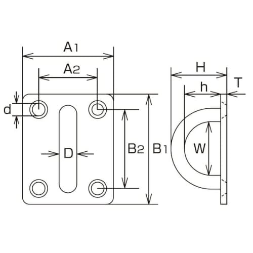 MM Mizumoto Machinery Works SUS304 Stainless Steel Eye Plate IP-5