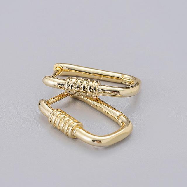 ANENJERY Геометрические овальные серьги-кольца женские золотые французские серьги