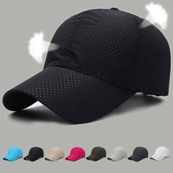 New Summer Men Women Snapback Quick Dry Mesh Baseball Cap Sun Hat Bone Breathable Hats Adjustable Outdoor Hat