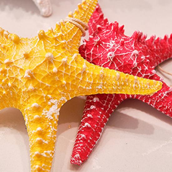 Starfish Hanging Decoration Coastal Starfish Ornament Beach Decor Resin Starfish Pendant for Home Bedroom Living Room Seaside Wedding Background Wall