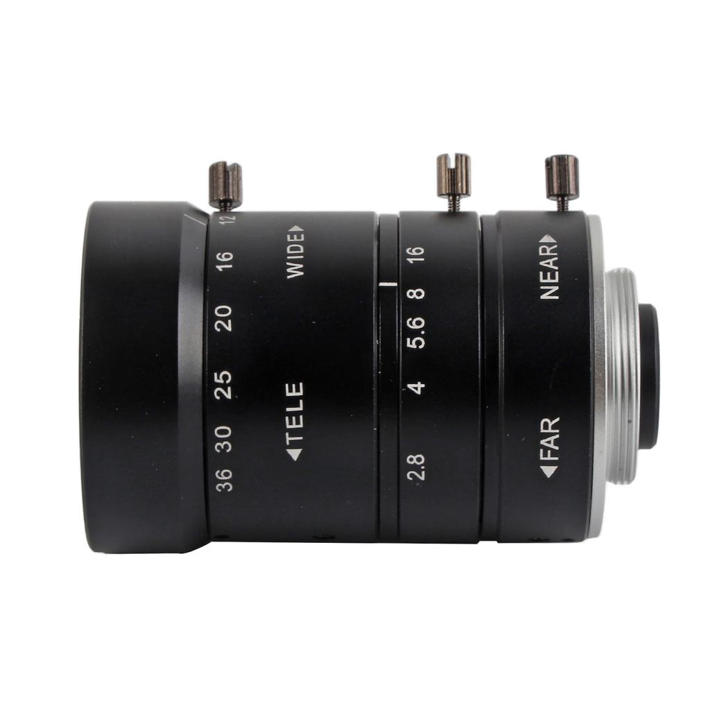 8MP 12‑36mm F2.8 Zoom Lens C Mount 2/3 Inch Low Distortion Manual Aperture Focusing Big View Zoom Le