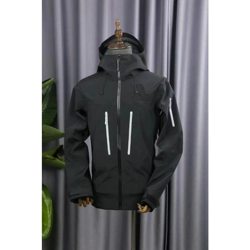 Embroidery Three Layer Mens Womens Camping Coat Outdoor Waterproof Windbreaker Hiking Ski Jackets