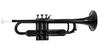 PLAYTECH Trumpet, ABS Resin, Lightweight (Approx. 500g), Includes Semi-Hard Case, Black
