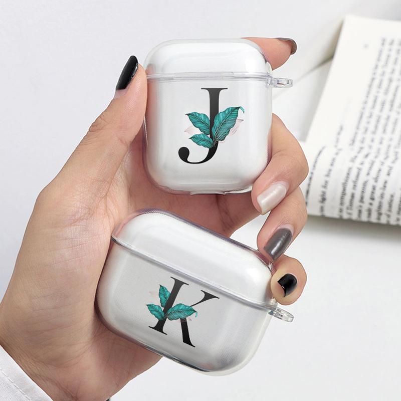 Чехол для AirPods с буквами алфавита для Apple Airpods 3 Pro, беспроводной Bluetooth-гарнитура, защитный чехол, прозрачный чехол для зарядки