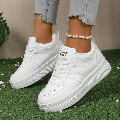 Женские кроссовки Vulcanize Flat Classic Sports Lace Up Skateboard Board Shoe Walking White Running Sneakers zapatos de mujer
