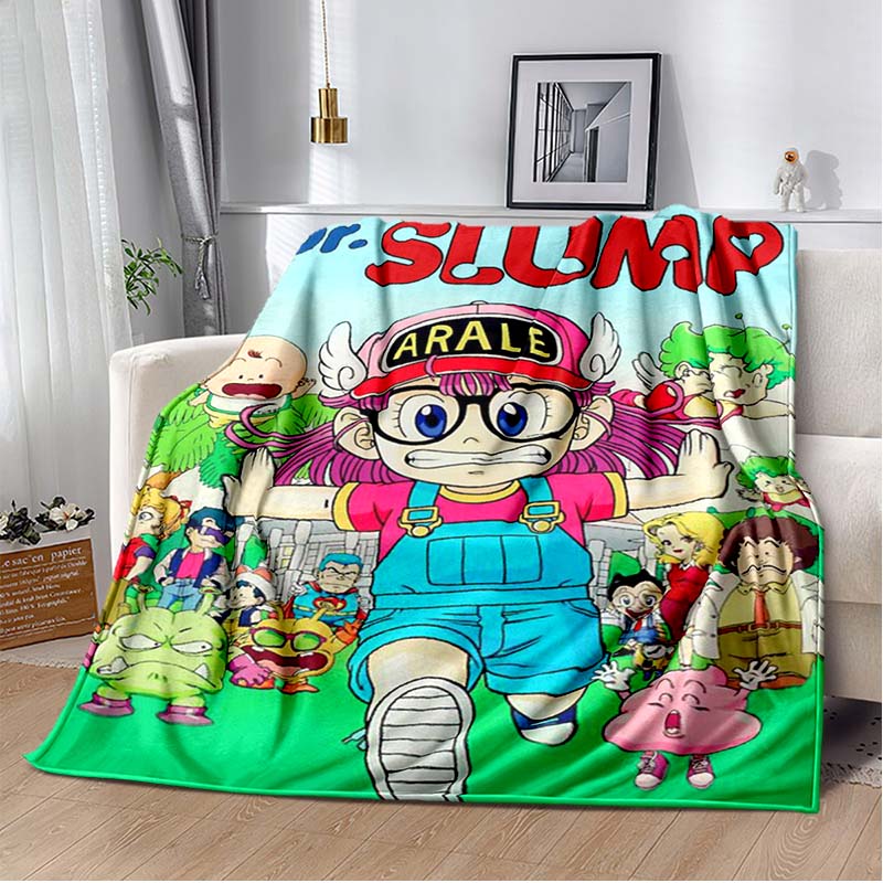 DR-Slump-Arale Cartoon Throws Blanket Kids Super Soft Cute Blankt for Travel Couch Sofa Picnic Bed Flannel Blanket Birthday Gift