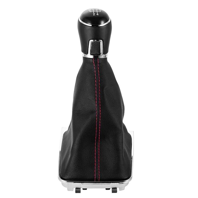 Leather Gear Shift Knob For Volkswagen VW Golf 7 MK7 2013-2018 Lever Dust Boot Cover Manual 5 6 Speed Interior Replacement Part