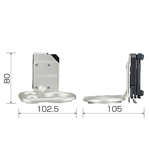 TAJIMA Safe System Detachable Tool Holder, Lightweight Aluminum, 3-Hole Hammer, SFKHA-H3. Easy To Attach and Detach. Can Be Attached To Your Belt Late