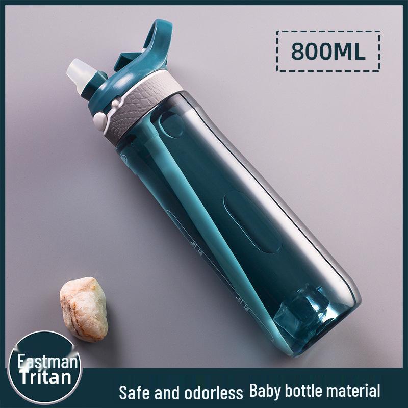 Summer Tritan Straw Sports Water Bottle - Personalized Logo Option