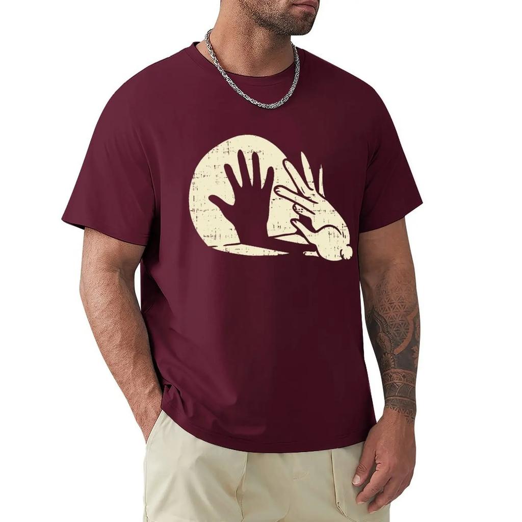 Забавная рубашка с кроликом, футболка с изображением кролика, любовника теней, игра в каламбур, подарочная футболка, облегающие топы, рубашки, преобладающая хлопковая мужская футболка