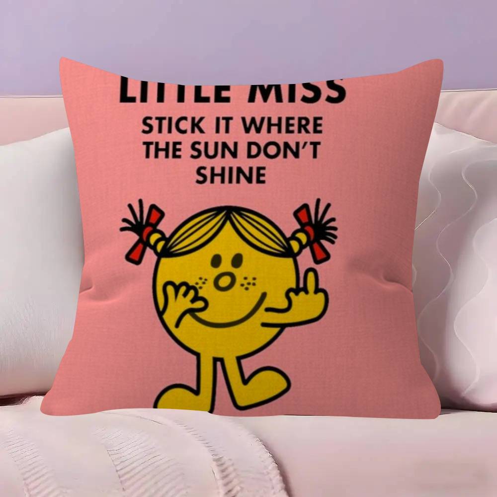 MrMen And LLittle MMiss Cushion Cushion Cover Pillowcase Upholstery Sofa Throw Pillow Home Decor Pillowcas