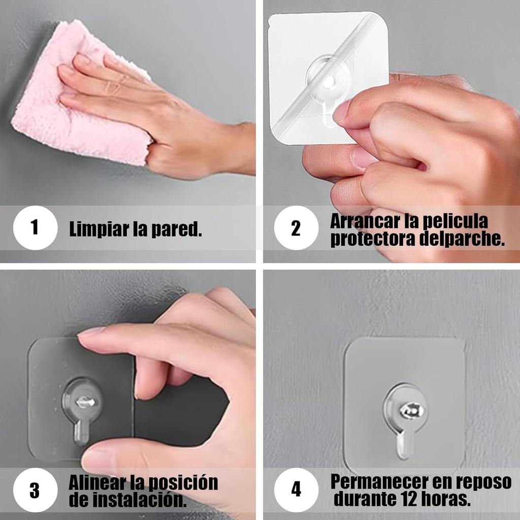 40 pieces of screwless adhesive nails heavy-duty wall hooks weighing up to 22 pounds waterproof adhesive hooks bathroom towel clothing curtain