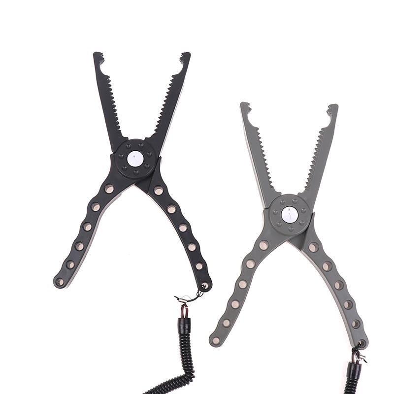 Пластиковые рыболовные плоскогубцы с захватом, инструмент для извлечения крючка, прочный захват для сома с нескользящей ручкой и шнуром