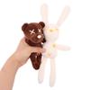 Lovely Cartoon Rabbit Doll Plush Keychain Stuffed Bear Dolls Keyring Cute Bag Pendant For Kid Girl Gifts