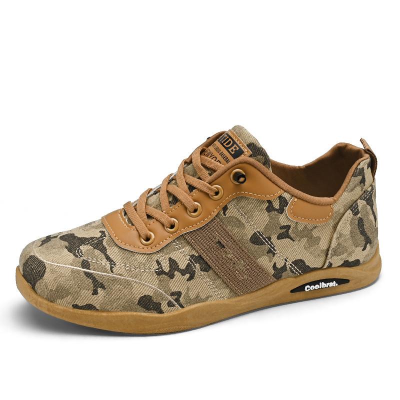 Весенняя и осенняя обувь Мужская обувь больших размеров Холщовая обувь Низкий верх для отдыха на плоской подошве