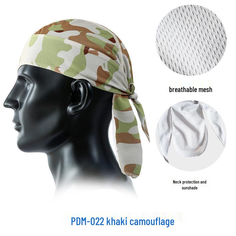 Трансграничная сетчатая велосипедная кепка: Дышащая бандана-пиратка с длинным хвостом для защиты от солнца для велоспорта на открытом воздухе и летней рыбалки.