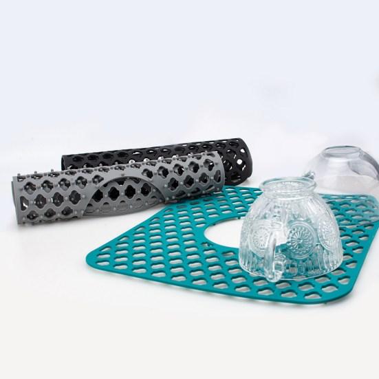 Sink Protector Mat Non Slip Heat Insulation Silicone Sink Protector Dishwashing Mat Kitchen Accessories for Dining Room