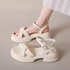 Summer Women Gladiator Sandals Fashion Platform Cross-toe Sandals Comfortable Muffin Casual Women's Shoes Luxury Sandales Plates