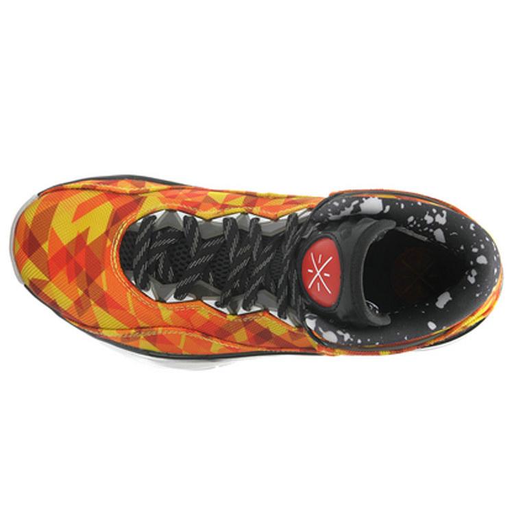Li Ning WOW 3 Модные Нескользящие Легкие Нескользящие Легкие Средние Баскетбольные Кроссовки Мужские Оранжево-Желтые ABAJ013-26