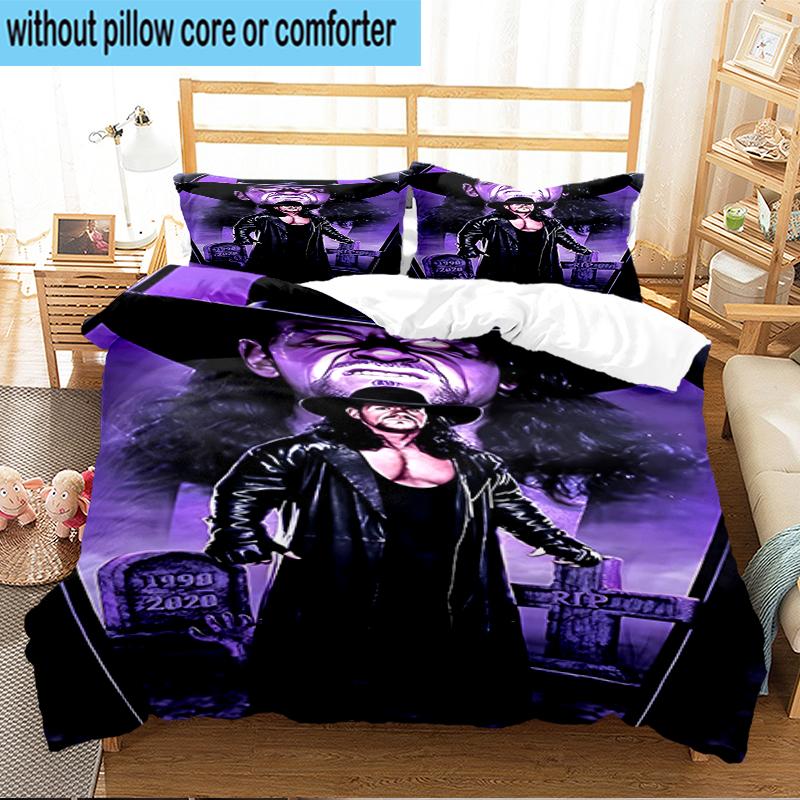 3PCS Moonlit Graveyard Undertaker Bedding Set,Including 1pc Duvet Cover And 2pcs Pillowcases Perfect for Bedroom, Dormitory, Fan Christmas gift