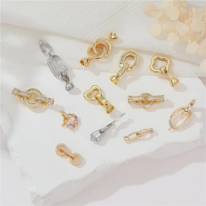 Zhongxing 14K Gold Pearl Necklace & Bracelet Clasp for DIY Jewelry