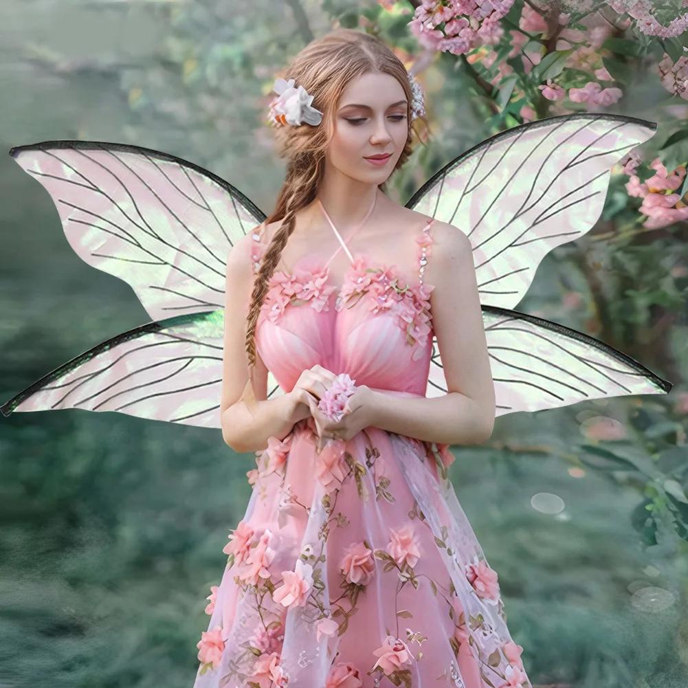 Dress UP Elf Cosplay Wing for Women Girls Butterfly Wings Fairy Wings Costume Masquerade Festive Party Props