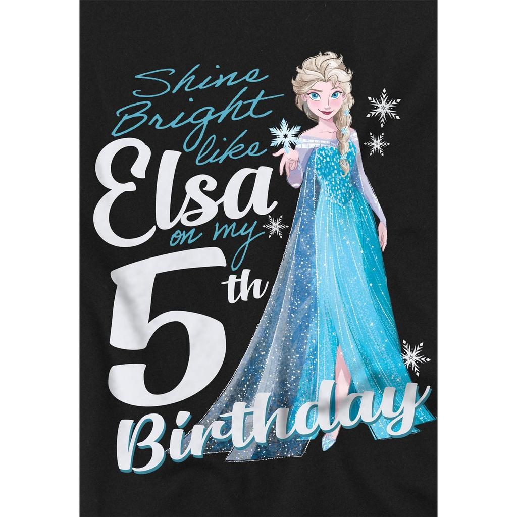 frozen Childrens/Kids Bright Like Elsa 5th Birthday T-Shirt