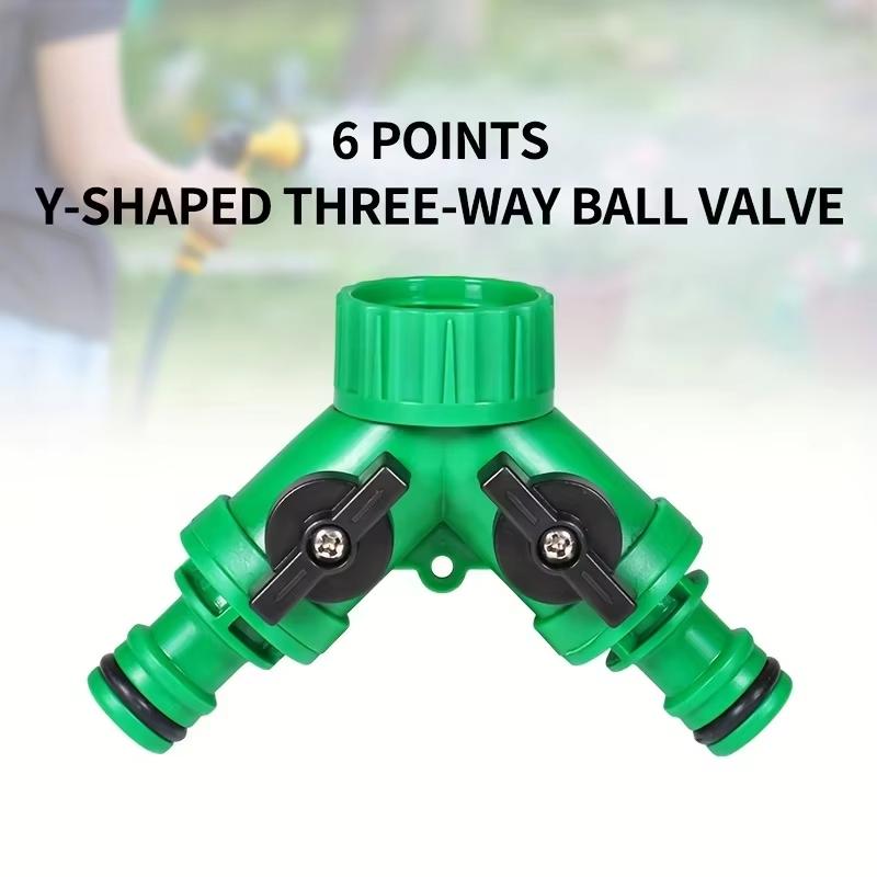 Adjustable Y-Type Diverging Tee Ball Valve 4/6 Conversion Adapter for Greenhouse Watering And Horticultural Irrigation