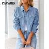 Spring and Autumn Women's Denim Jacket Long Sleeve Jacket Top