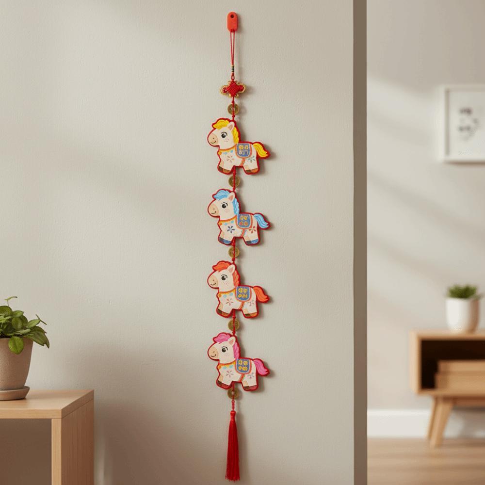 Horse Year Chinese New Year Decoration Cartoon Festive Hanging Ornaments  Entry Door