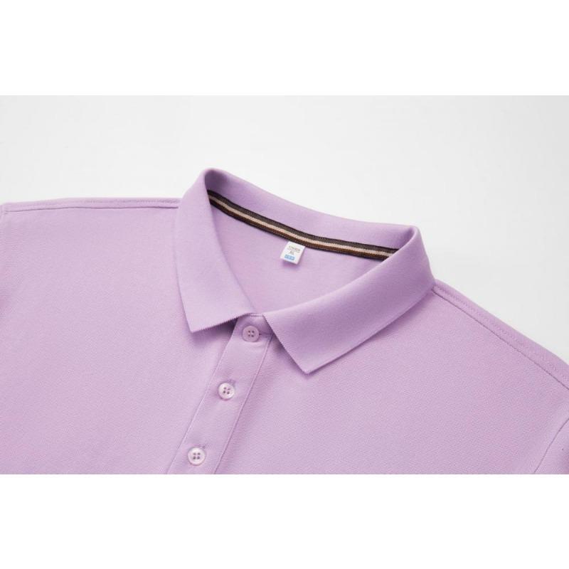 Летняя мужская и женская футболка с коротким рукавом и лацканом, однотонная, YG-688