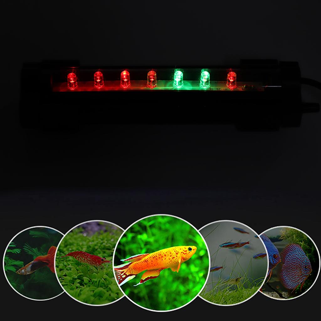 Bubble Colorful LED Light Fish Bar Lights Aquarium Water Plants Grow Lamp