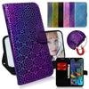 Fashion Colorful Card Slot Wallet Flip PU Anti-fall Phone Cover for iPhone Moto OPPO Nokia Sony LG OnePlus Google Etc