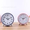 Plastic round alarm clock Bedside alarm clock for students and children Creative desktop desk clock Quartz alarm clock