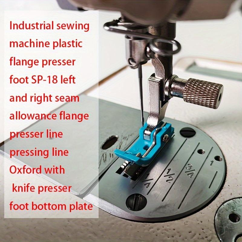5pc Industrial Sewing Machine Presser Feet Set, Left and Right Stop Edge, Visible Thread Pressing with Knife, Oxford Sewing Attachment for Edge Flange