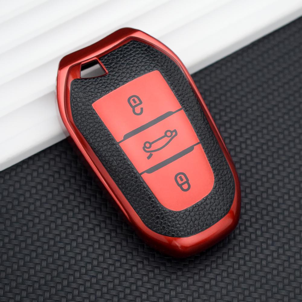 Чехол для дистанционного ключа из ТПУ кожи для Peugeot 2008 3008 4008 5008 308 408 508 Citroen C1 C2 C4 C6 C3-XR Picasso Grand DS3 DS5