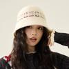 Vintage Color Jacquard Knitted Bucket Hat Women's Fisherman Hat